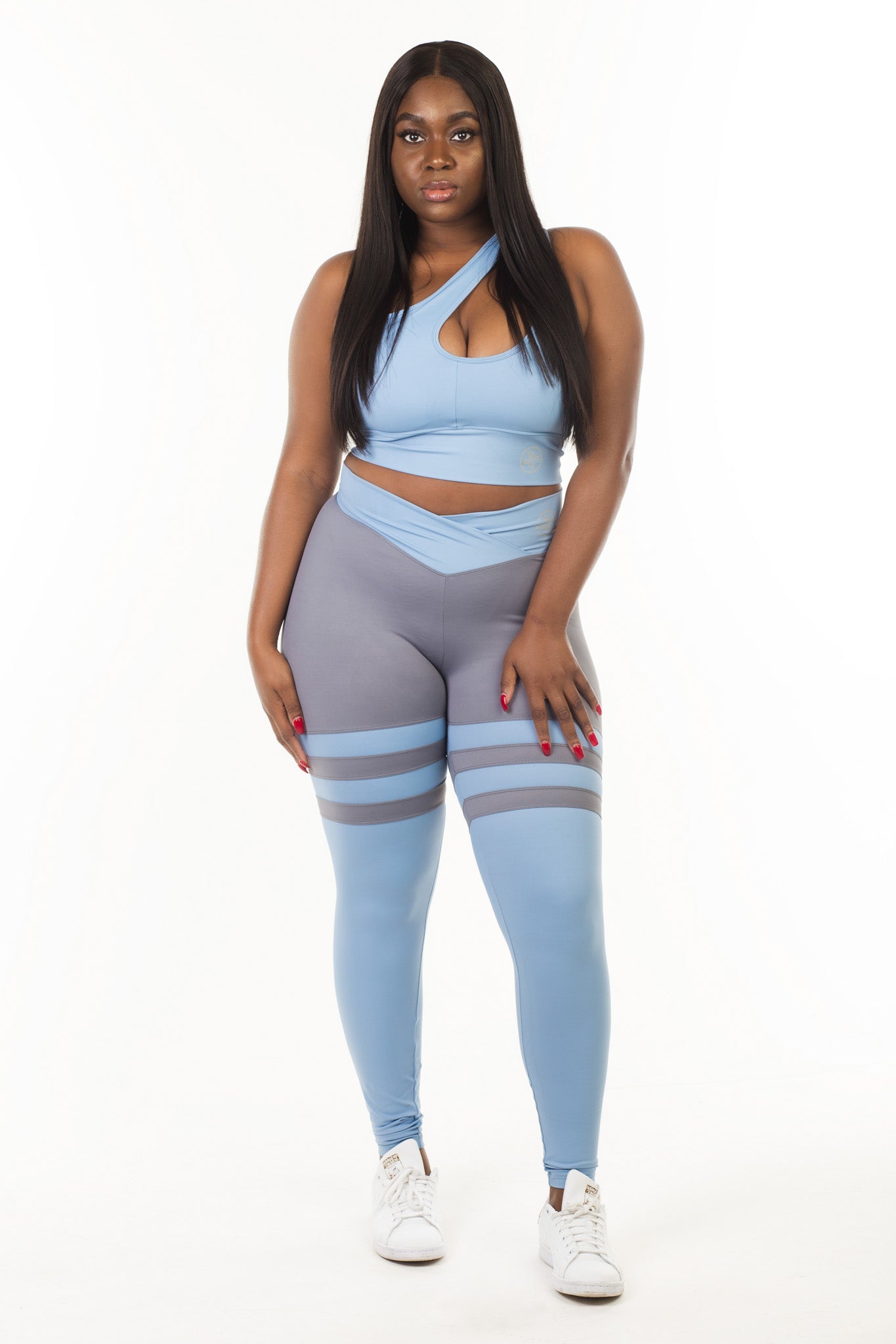 SEASPICE LEGGINGS - BLUE & GREY