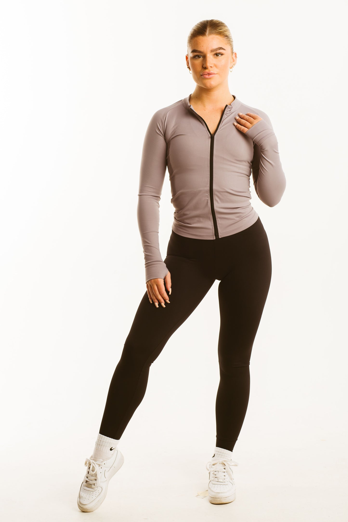 CAMILA GREY RUNNING ZIP JACKET